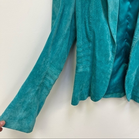 Marciano Turquoise Suede Jacket - Picture 3 of 16